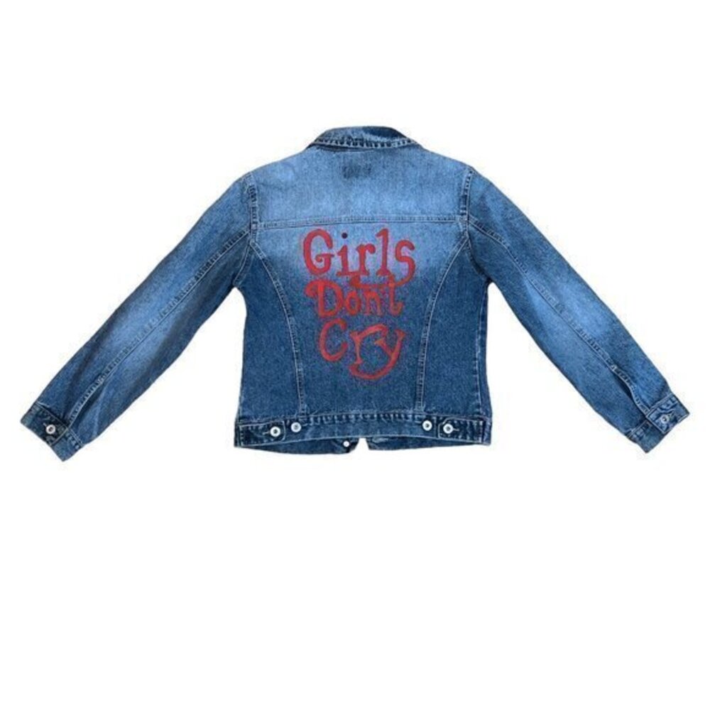 Girls Don't Cry Hand Painted Denim Jacket